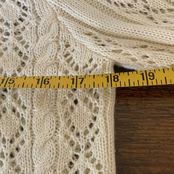 No Boundaries Ivory Long Sleeve Open Cardigan Size Junior Large (11-13) - Picture 5 of 6